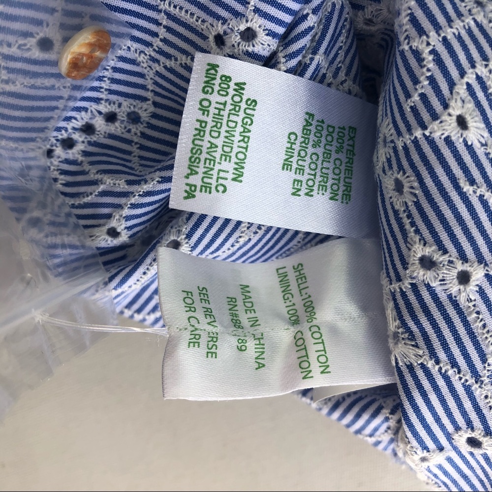 Lilly Pulitzer Lenox Button Down Blouse Top Summer - Picture 7 of 7